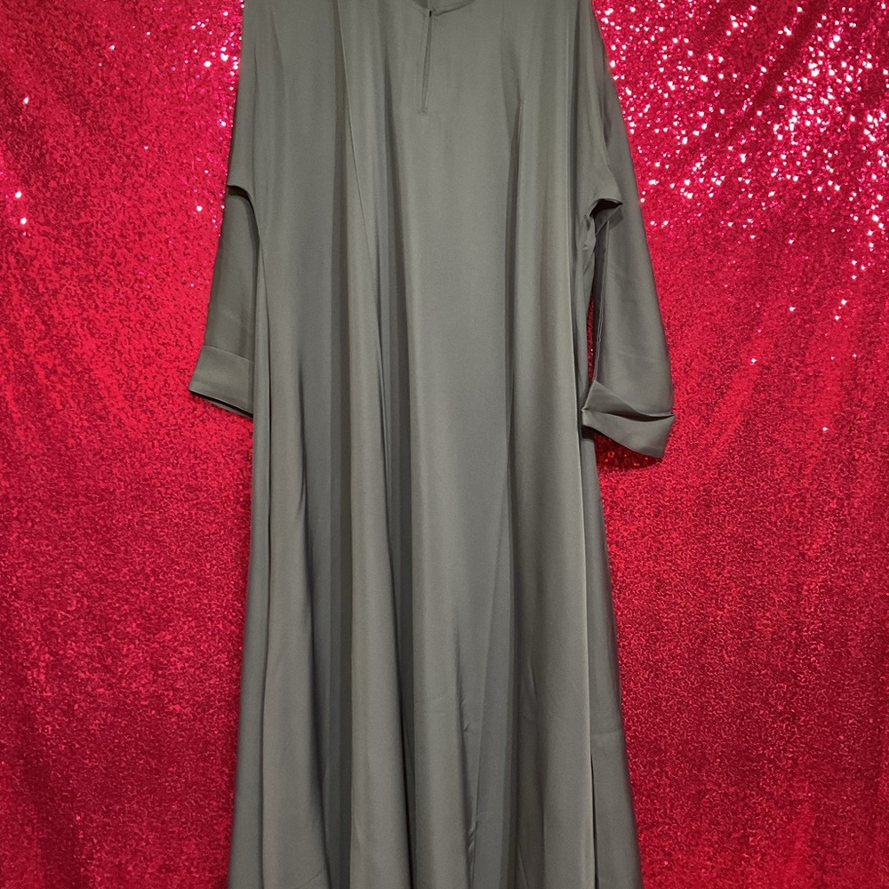 Elegant Olive Green Maxi Dress